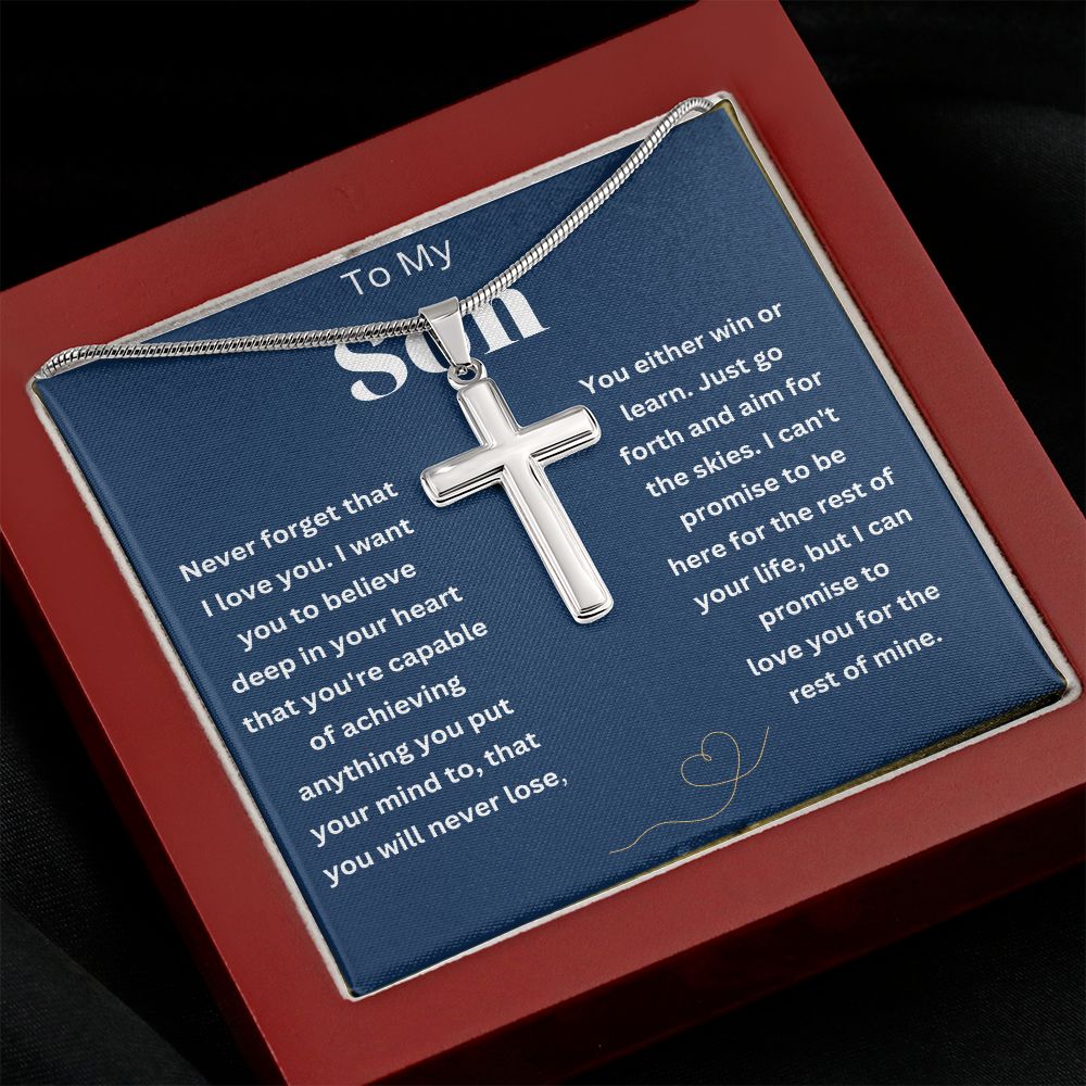 To My Amazing Son Necklace from Mom/Dad - A Meaningful Gift for Your Beloved Son