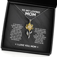 Load image into Gallery viewer, Sunflower Pendant Necklace Gift for Mom- All of my love wouldn’t be enough to thank you for all you’ve done - JWshinee
