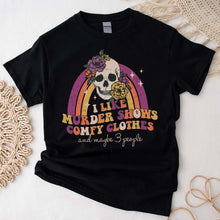 Load image into Gallery viewer, I Like Murder Shows Friends Horror Tee Maybe 3 People Funny, Halloween Shirt
