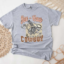 Load image into Gallery viewer, Yeehaw Cowboy Western, Yeehaw Tshirt, Country Girl, Cowboy Tee, Skeleton Howdy Western Country T-Shirt
