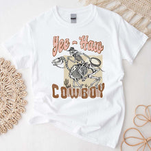 Load image into Gallery viewer, Yeehaw Cowboy Western, Yeehaw Tshirt, Country Girl, Cowboy Tee, Skeleton Howdy Western Country T-Shirt
