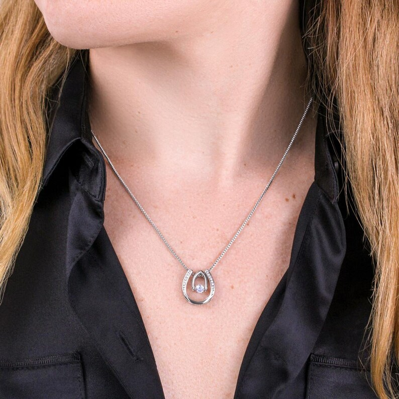 To My Horse Loving Mum, Lucky Horseshoe Necklace Gift for Mum, Gift Idea for Country Cowgirl