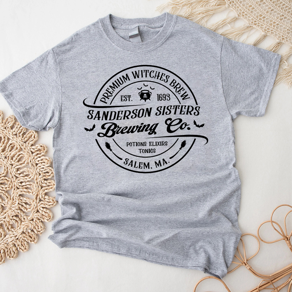 Halloween Women's T-Shirt - Sanderson Sisters Brewing Co Funny Witches Brew Graphic Tee
