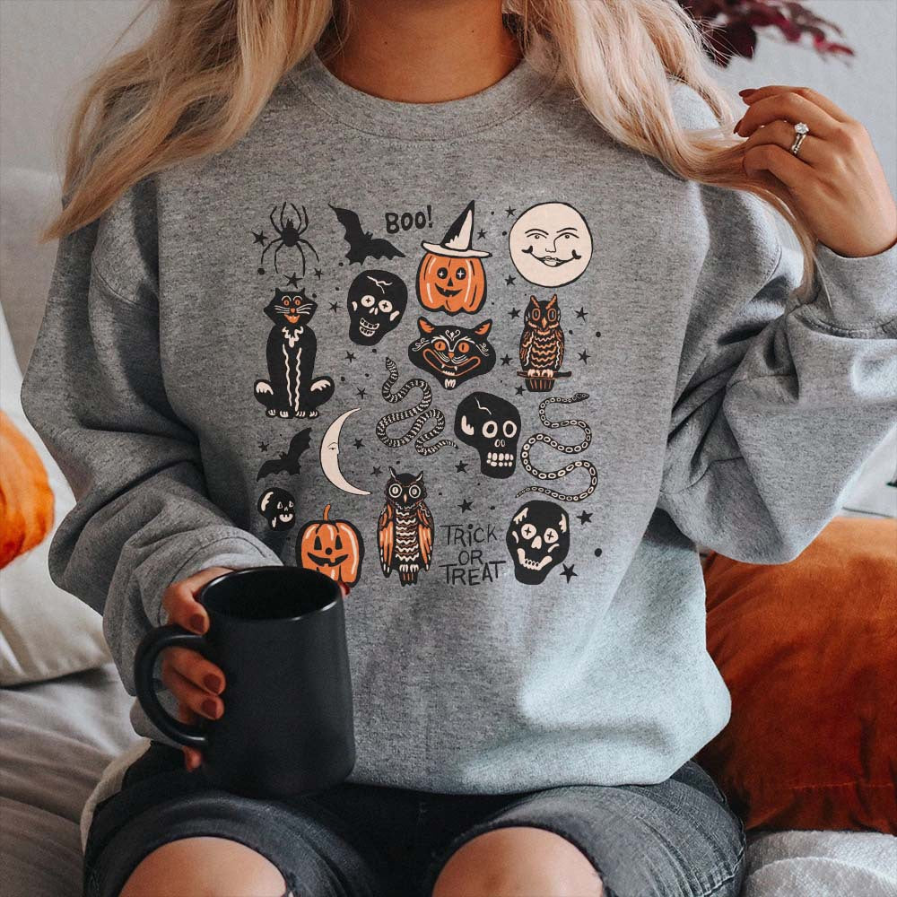 Oranje Halloween Hoodie - Pompoen Black & White | Snel thuisbezorgd Oranje Halloween Hoodie - Pompoen Black & White | Snel thuisbezorgd
