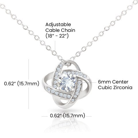 The Most Wonderful Thing I Decided To Do, To My Wife Love Knot Necklace, Wife Birthday Gift, Anniversary Gift For Wife