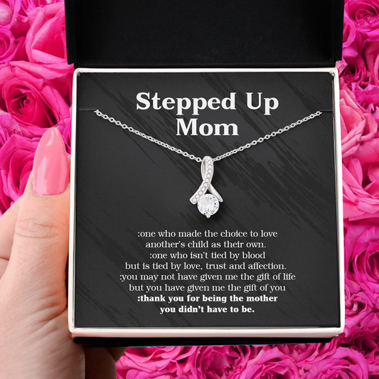 Mothers day Alluring Beauty Necklace for Stepmom - Thank you for being the mother you didn't have to be - JWshinee