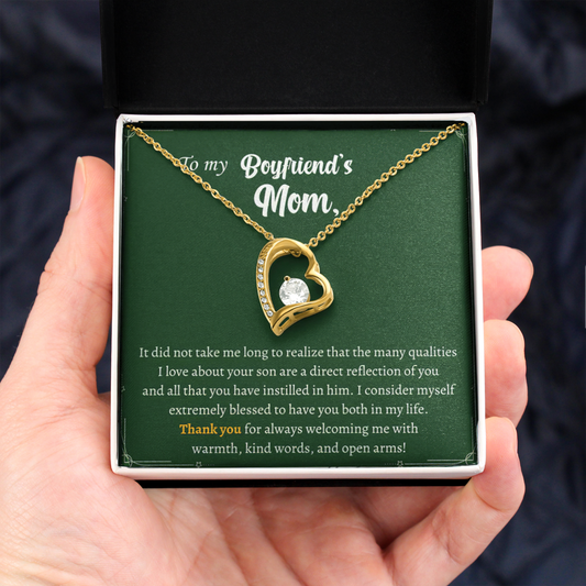 Gift for Boyfriend's Mom - Thank you for always welcoming me with warmth, kind words, and open arms! - JWshinee