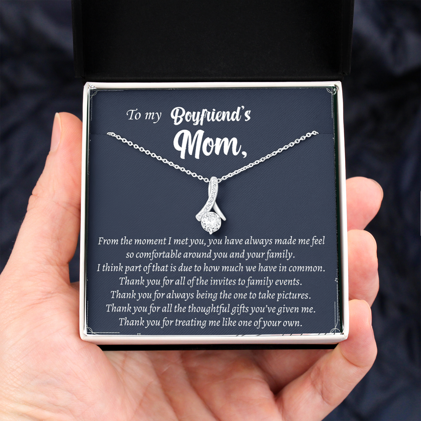 Gift for Boyfriend's Mom - Thank you for treating me like one of your own - JWshinee