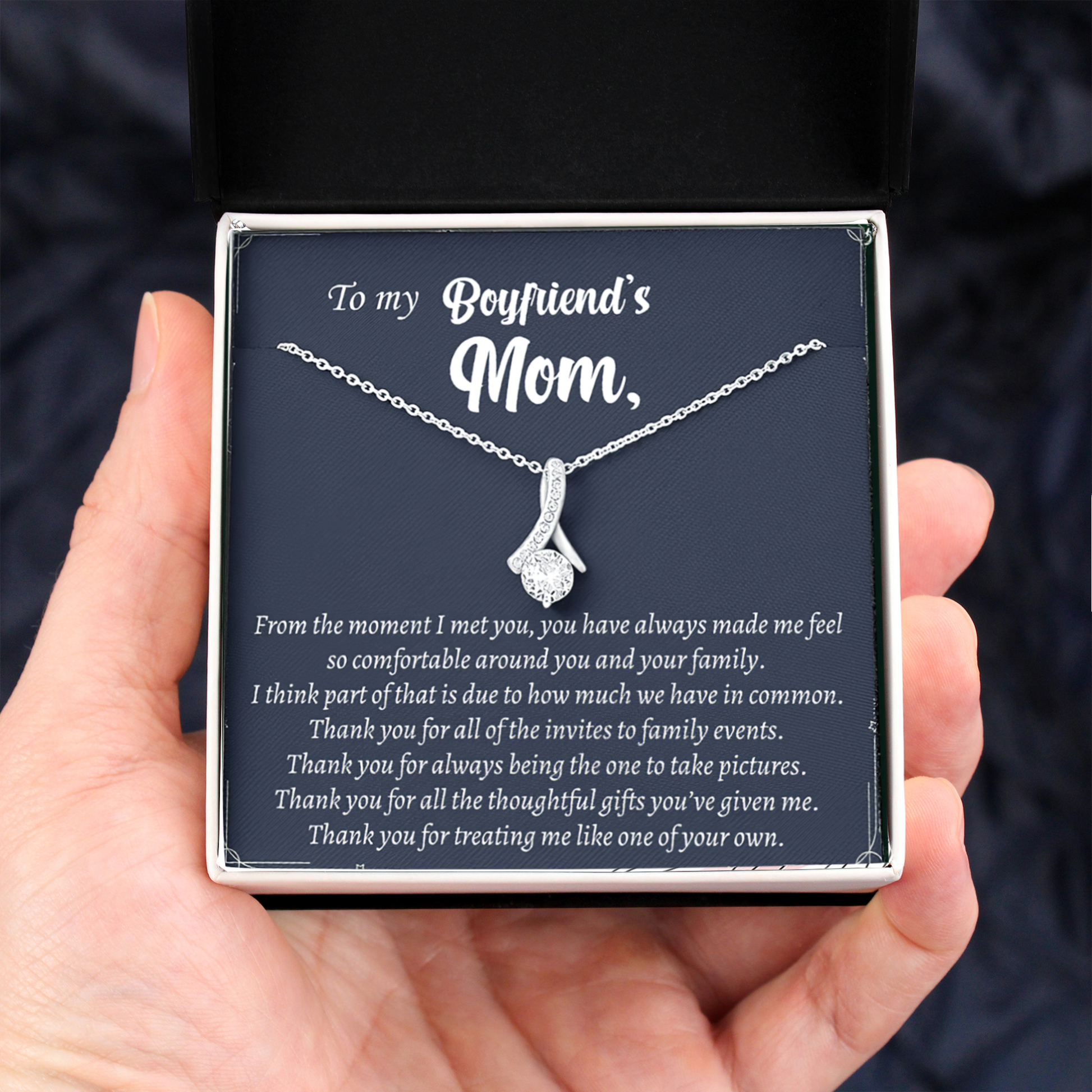 Gift for Boyfriend's Mom - Thank you for treating me like one of your own - JWshinee