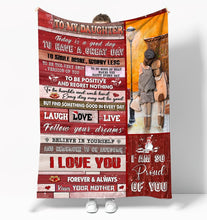 Load image into Gallery viewer, Christmas Gift Blanket Quilt to Daughter - Believe in yourself and remember to be awesome - JWshinee
