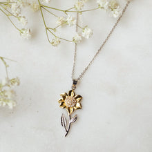 Load image into Gallery viewer, Sunflower Pendant Necklace Gift for Mom- There’s no place I’d go that I wouldn’t find you there - JWshinee
