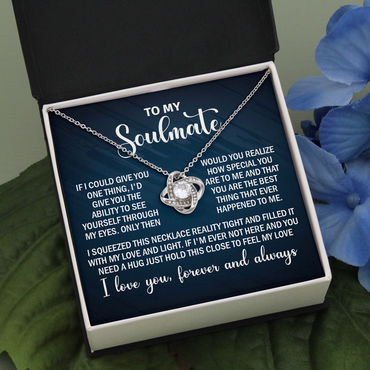 To My Soulmate Necklace Gift for Her on Anniversary, Birthday, Christmas, New Year & more